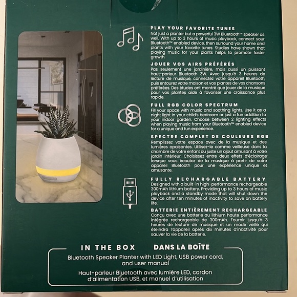 CYLO Planter Blue tooth speaker with LED light - Picture 3 of 3